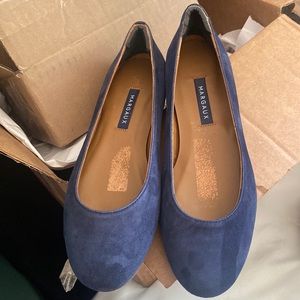 Margaux navy blue suede flats  36.5